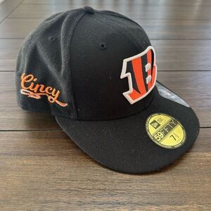 New Era 59Fifty NFL Cincinnati Bengals Fitted Hat Cap Men's Size 7 1/2